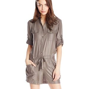 BCBG “Minna” button down romper!